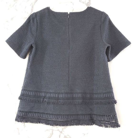 Banana Republic Tweed Crew Neck Blouse - Picture 2 of 6